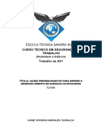 Ações Prevencionistas para Impedir o Desenvolvimento de Doenças Ocupacionais