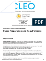 Paper Preparation and Requirements - CLEO