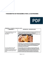 Fundamentos de Procesos Fisicoquímicos para La Gastronomía