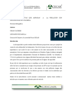 Normativas y Leyes Que Amparan A La Población Con Discapacidad en Colombia