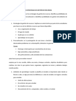 Las Estrategias de Gestión de Recursos