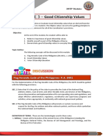 Module 3 Good Citizenship Values