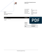 Invoice: Product Quantity Price