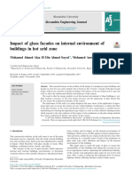 Impact of Glass Facades On Internal Environment of Buildings in Hot Arid Zone