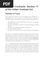 Fraud in Contracts