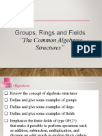 Groups, Rings and Fields: "The Common Algebraic Structures"