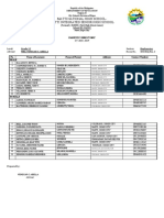 Reunification Plan or Parents Directory