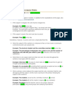 Subject-Verb Agreement Rules