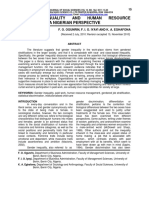 Gender Inequality AND Human Resource Management: A Nigerian Perspective