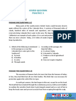 Stated Question Practice 3: Choose The Best Answer! Passage One (Questions 1-2)