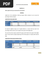 Question # 1: What Capital Mix Do You Recommend For Each Project? Definition