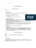 Especificaciones Técnicas #Item: 1. Item: Colocado de Letrero de Obra. Unidad: PZA