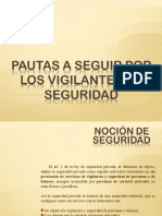 Pautas A Seguir Por Los Vigilantes de Seguridad