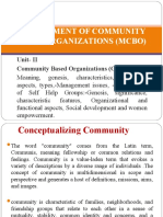 Management of Community Based Organizations (Mcbo)