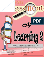 ED 305-ASESSMENT OF LEARNING 2 Module 2