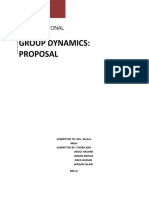 Group Dynamics: Proposal: Organizational Behaviour