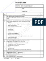 Bridge Pre-Departure Checklist