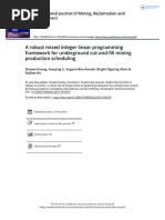 A Robust Mixed Integer Linear Programming Framework For Underground Cut-And-Fill Mining Production Scheduling