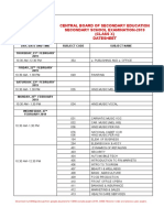 Class-X Datesheet 2019