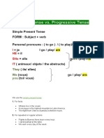 Present Tense VS Present Continuous