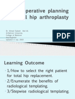 Pre Operative Planning For Total Hip Arthroplasty