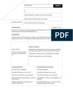 Lesson Plan - Percentage Fraction