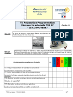 TD Préparation Programmation Découverte Automate TSX 37 - Le Convoyeur