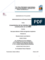 Lineamientos de Los Trámites Legales de La Construcción en La CDMX