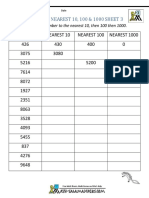 Rounding Worksheet Homework