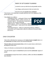 History & Development of Settlement Planning