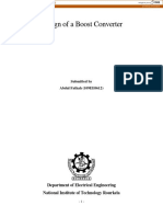 Design of A Boost Converter: Department of Electrical Engineering National Institute of Technology Rourkela