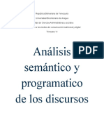 Análisis Semántico y Programático de Los Discursos