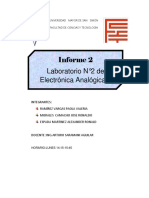 Informe 2 Laboratorio N°2 de Electrónica Analógica II