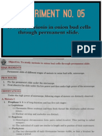Experiment No. 05: To Study Meiosis in Onion Bud Cells