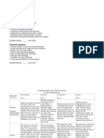 Evaluation Rubric For Video Production