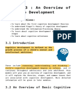 Module 03: An Overview of Cognitive Development: Student Objectives