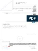 How To Construct A Concrete Swimming Pool - (PDF) - The Constructor