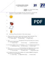 Second Summative Test in Computer