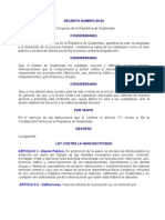 DECRETO NUMERO 48-92 Ley Contra La Narcoactividad