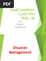 Name-Sambhav Class-9Th ROLL-38: SST Project Holidays HW