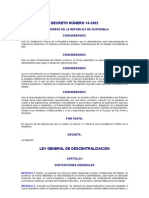 Decreto Número 14-2002 Ley General de Descentralización