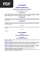 DECRETO NÚMERO 48-97 Ley de Minería