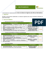 DIS-ITE-NOR-016 - Documentos Substituídos e Início Da Data Da Vigência Dos Novos Normativos