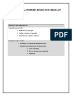 Intellectual Property Rights and Cyber Law: Outline