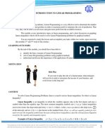 Module 5: Introduction To Linear Programming