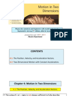 Phys 0001 Chapter 4, Motion in Two Dimensions, 2020