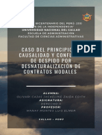 Caso de Principio de Causalidad y Conflicto Laboral Despido Por Desnaturalización de Contratos Modales