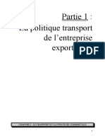 La Politique Transport de L'entreprise Exportatrice