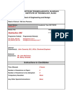 Hydraulics 302: Institiúid Teicneolaíochta, Sligeach Institute of Technology, Sligo School of Engineering and Design