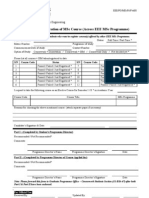 Request For Registration of MSC Course Across EEE MSC Programmes